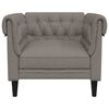 vidaXL Fauteuil Chesterfield taupe tissu