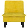 vidaXL Chaise longue jaune velours