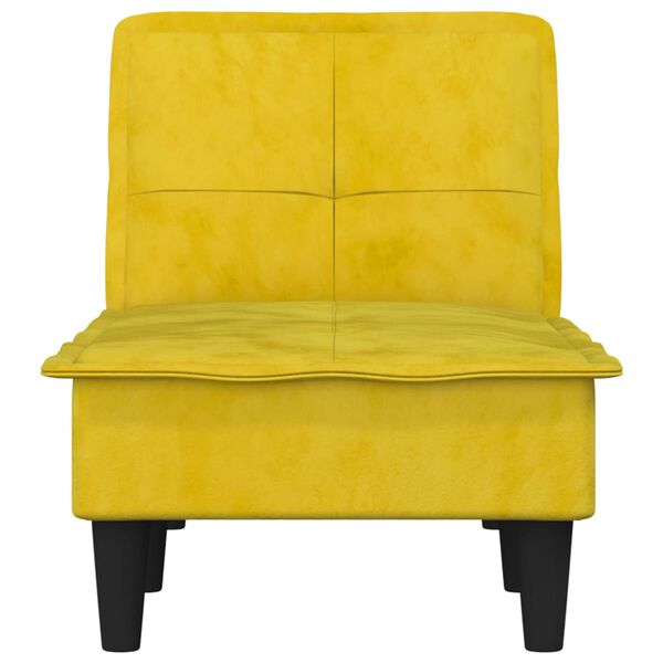 vidaXL Chaise longue jaune velours