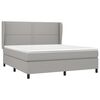 vidaXL Sommier &agrave; lattes de lit avec matelas Gris clair 180x200cm Tissu