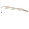 vidaXL Auvent r&eacute;tractable automatique jaune et blanc 5x3 m