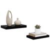 vidaXL Étagère murale flottante 2 pcs Noir brillant 40x23x3,8 cm MDF