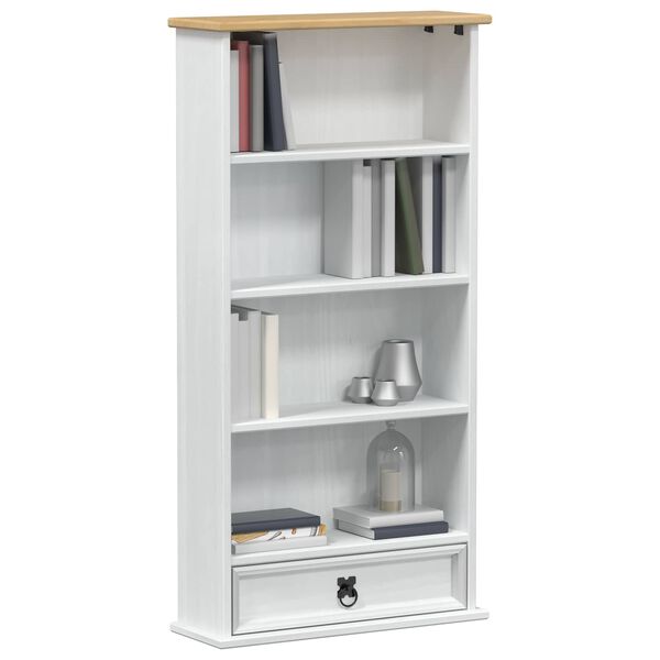vidaXL Meuble CD Blanc 52 x 17.5 x 103 cm Pin massif