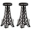 vidaXL Tabourets de bar lot de 2 cuir v&eacute;ritable