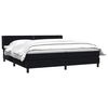 vidaXL Sommier &agrave; lattes de lit avec matelas noir 180x210 cm velours