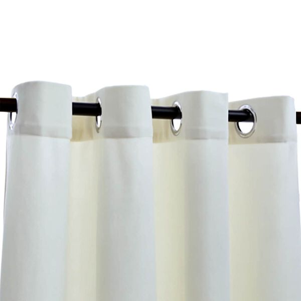 vidaXL Rideau occultant avec anneaux en m&eacute;tal Velours Cr&egrave;me 290x245 cm