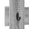 vidaXL Porte-manteau mural Montage mural Gris Sonoma 60 x 3 x 82 cm