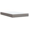 vidaXL Sommier &agrave; lattes de lit avec matelas Taupe 120x200 cm Tissu
