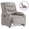 vidaXL Fauteuil inclinable &eacute;lectrique gris nuage tissu