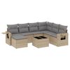vidaXL Salon de jardin avec coussins 8 pcs beige r&eacute;sine tress&eacute;e