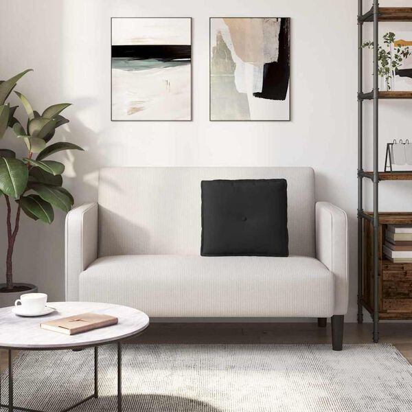 vidaXL Coussin de Dos Noir 50 x 45 cm Tissu en microfibre