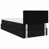 vidaXL Lit avec rangement et matelas avec matelas Noir 100 x 200 cm
