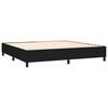 vidaXL Sommier &agrave; lattes de lit avec matelas Noir 200x200 cm Tissu