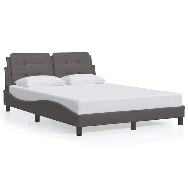 vidaXL Cadre de lit sans matelas Zadar gris 120x200 cm similicuir