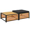 vidaXL Table de jardin avec tabouret bois d'acacia massif