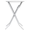 vidaXL Table de Jardin Blanc 50 x 50 x 72 cm Acier