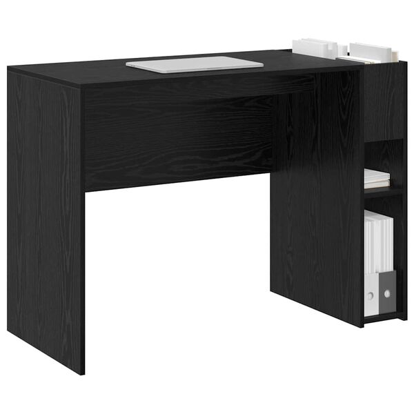 vidaXL Bureau Ch&ecirc;ne noir 109 x 50 x 78 cm Bois d'ing&eacute;nierie