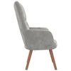 vidaXL Chaise de relaxation Gris clair Velours