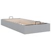 vidaXL Cadre de lit ottoman sans matelas gris clair 100x200 cm tissu