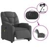 vidaXL Fauteuil inclinable de massage électrique gris foncé tissu