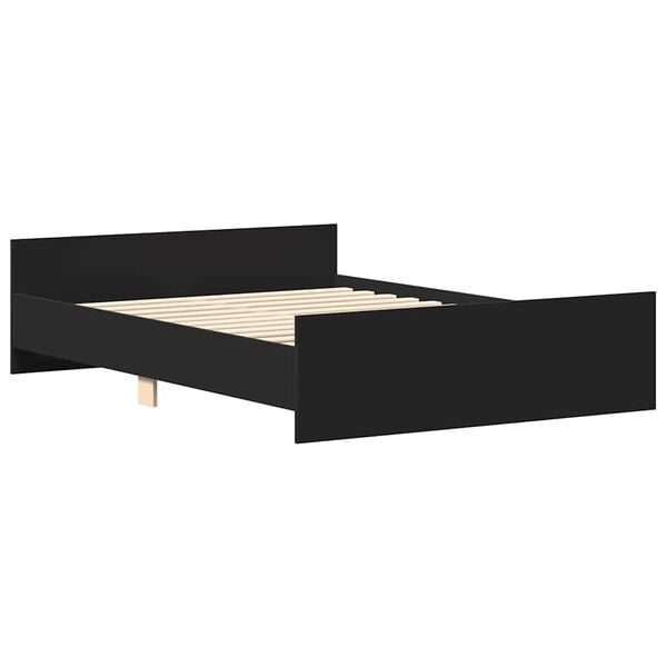 vidaXL Cadre de lit sans matelas noir 120x200 cm