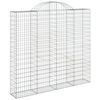 vidaXL Panier de gabions arqu&eacute; 200x30x180/200 cm Fer galvanis&eacute;