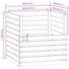 vidaXL Composteur Blanc 80x80x78 cm Bois massif de pin