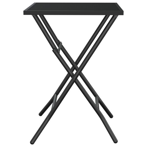 vidaXL Table de jardin pliable anthracite 50x50x72 cm maille d'acier