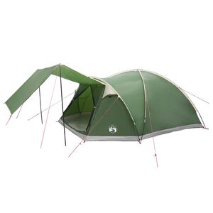 vidaXL Tente Cabane 8 personne Vert Polyester et Acier