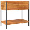 vidaXL Jardini&egrave;re et &eacute;tag&egrave;re 80x45x80 cm bois massif d'acacia et acier