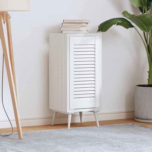 vidaXL Porte d'armoire &agrave; persiennes blanc 69x29,5 cm
