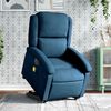 vidaXL Fauteuil inclinable de massage &eacute;lectrique bleu velours