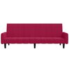 vidaXL Canap&eacute;-lit 2 places rouge bordeaux velours