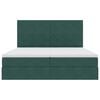 vidaXL Lit de Rangement avec matelas Vert fonc&eacute; 180 x 200 cm Velours