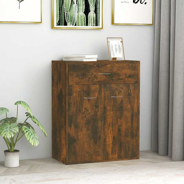 vidaXL Buffet Ch&ecirc;ne fum&eacute; 60x30x75 cm Bois d'ing&eacute;nierie