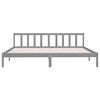 vidaXL Cadre de lit sans matelas gris bois massif 200x200 cm