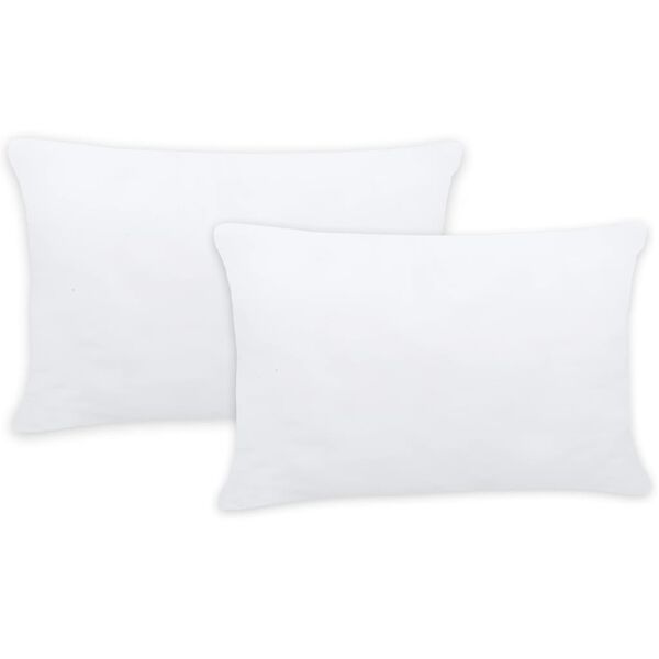 vidaXL Garnitures de coussin 2 pcs 60x40 cm Blanc