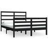 vidaXL Cadre de lit sans matelas noir bois de pin massif 140x190 cm