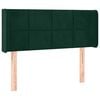 vidaXL T&ecirc;te de lit avec oreilles Vert fonc&eacute; 83x16x78/88 cm Velours