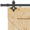 vidaXL Porte coulissante et kit de quincaillerie 80x210 cm pin massif