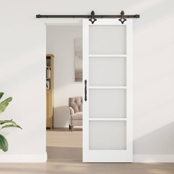 vidaXL Porte coulissante Blanc 73,5 x 211 cm