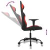vidaXL Chaise de jeu Noir et rouge Tissu