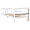 vidaXL Cadre de lit sans matelas blanc 90x190 cm bois de pin massif