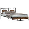 vidaXL Cadre de lit sans matelas chêne fumé 137x190 cm bois ingénierie