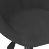 vidaXL Chaise pivotante de salle &agrave; manger Noir Velours