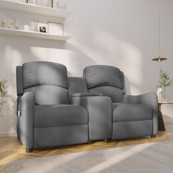 vidaXL Fauteuil de massage inclinable avec porte-gobelets 2 places