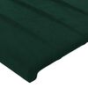 vidaXL T&ecirc;tes de lit 2 pcs Vert fonc&eacute; 100x5x78/88 cm Velours