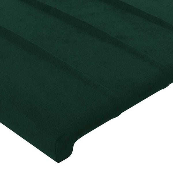 vidaXL T&ecirc;tes de lit 2 pcs Vert fonc&eacute; 100x5x78/88 cm Velours