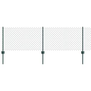 vidaXL Cl&ocirc;ture grillag&eacute;e avec poteau 10 x 0,6 m Acier recouvert de PVC