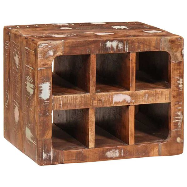 vidaXL Étagère à vin Marron 44 x 30 x 35 cm Bois récupéré massif